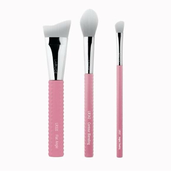 Laruce Beauty Pink Makeup Brush Set with Limited Edition Pouch / Bag, NEW in Bag - Picture 4 of 4